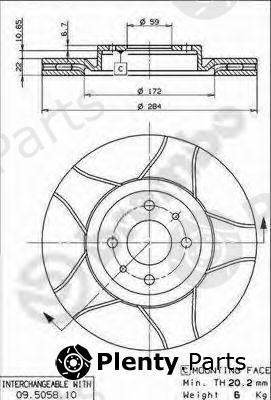  BREMBO part 09.5058.75 (09505875) Brake Disc
