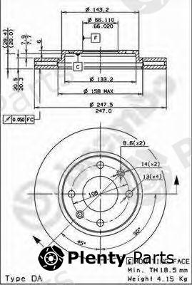  BREMBO part 09.5196.14 (09519614) Brake Disc