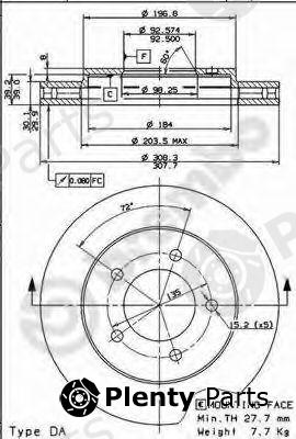  BREMBO part 09.7653.10 (09765310) Brake Disc
