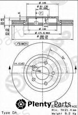  BREMBO part 09.9133.80 (09913380) Brake Disc