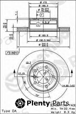  BREMBO part 09.9173.14 (09917314) Brake Disc