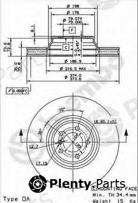  BREMBO part 09.9436.10 (09943610) Brake Disc