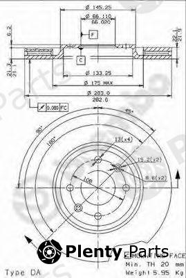  BREMBO part 09.9613.10 (09961310) Brake Disc