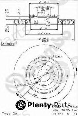  BREMBO part 09.9624.14 (09962414) Brake Disc