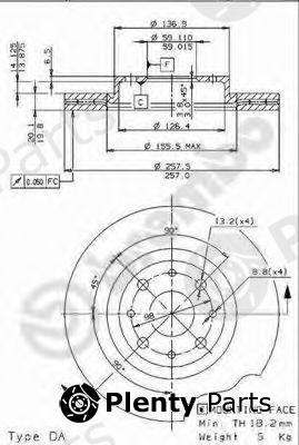  BREMBO part 09.9631.14 (09963114) Brake Disc