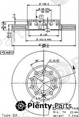  BREMBO part 09.5745.24 (09574524) Brake Disc