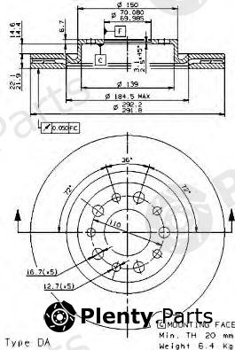  BREMBO part 09.9366.10 (09936610) Brake Disc