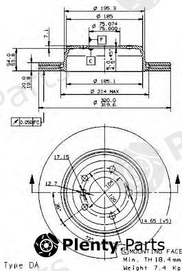  BREMBO part 09.9425.10 (09942510) Brake Disc