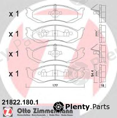  ZIMMERMANN part 21822.180.1 (218221801) Brake Pad Set, disc brake