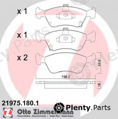  ZIMMERMANN part 21975.180.1 (219751801) Brake Pad Set, disc brake