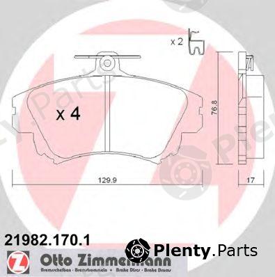  ZIMMERMANN part 21982.170.1 (219821701) Brake Pad Set, disc brake