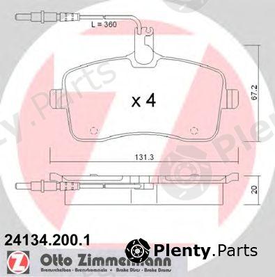  ZIMMERMANN part 24134.200.1 (241342001) Brake Pad Set, disc brake