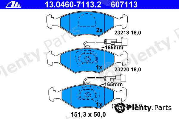  ATE part 13.0460-7113.2 (13046071132) Brake Pad Set, disc brake