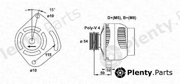  MAGNETI MARELLI part 063377001010 Alternator