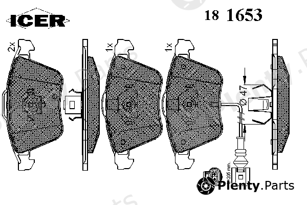  ICER part 181653 Brake Pad Set, disc brake