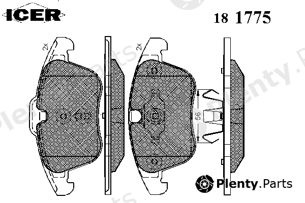  ICER part 181775 Brake Pad Set, disc brake