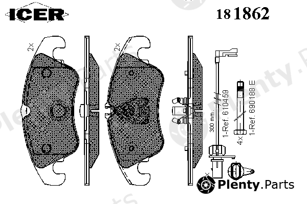  ICER part 181862 Brake Pad Set, disc brake