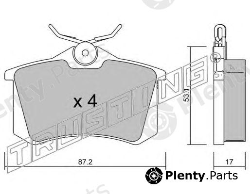  TRUSTING part 102.1 (1021) Brake Pad Set, disc brake