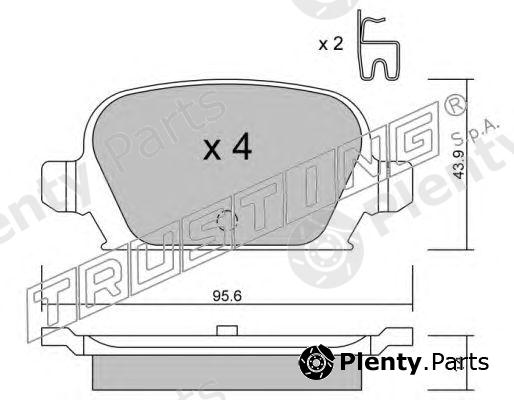  TRUSTING part 557.0 (5570) Brake Pad Set, disc brake