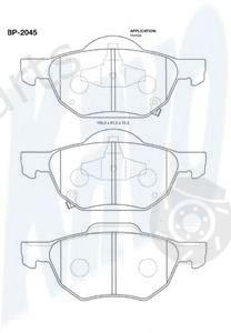  KAVO PARTS part BP-2045 (BP2045) Brake Pad Set, disc brake