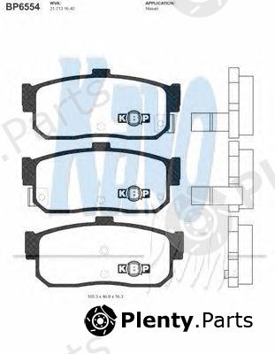 KAVO PARTS part BP-6554 (BP6554) Brake Pad Set, disc brake