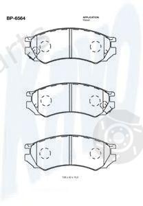  KAVO PARTS part BP-6564 (BP6564) Brake Pad Set, disc brake