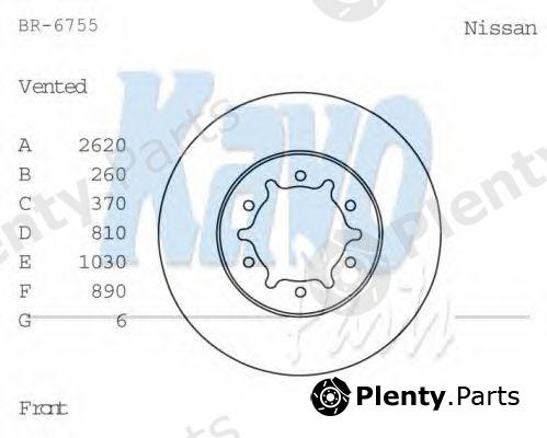  KAVO PARTS part BR-6755 (BR6755) Brake Disc