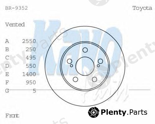  KAVO PARTS part BR-9352 (BR9352) Brake Disc