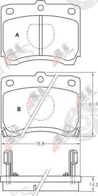 A.B.S. part 36574 Brake Pad Set, disc brake