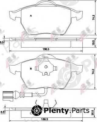  A.B.S. part 37133 Brake Pad Set, disc brake