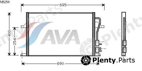  AVA QUALITY COOLING part FD5259 Condenser, air conditioning