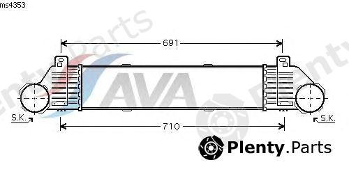  AVA QUALITY COOLING part MS4353 Intercooler, charger