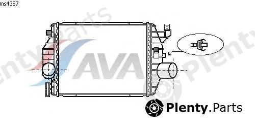  AVA QUALITY COOLING part MS4357 Intercooler, charger