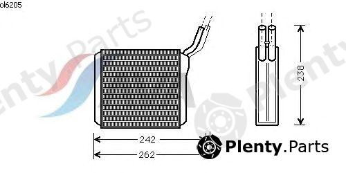  AVA QUALITY COOLING part OL6205 Heat Exchanger, interior heating