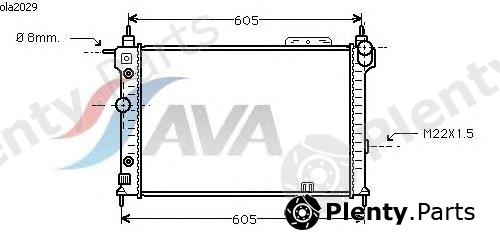  AVA QUALITY COOLING part OLA2029 Radiator, engine cooling