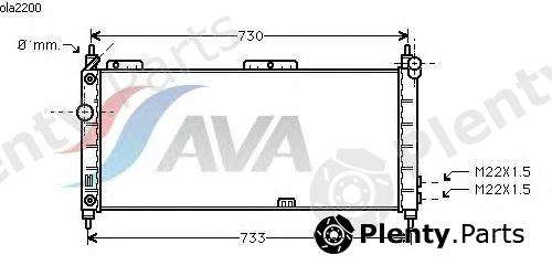  AVA QUALITY COOLING part OLA2200 Radiator, engine cooling