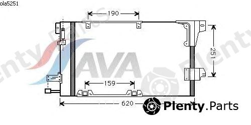  AVA QUALITY COOLING part OLA5251 Condenser, air conditioning