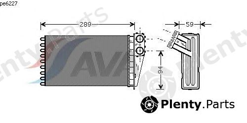  AVA QUALITY COOLING part PEA6227 Heat Exchanger, interior heating
