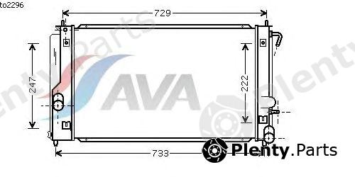  AVA QUALITY COOLING part TO2296 Radiator, engine cooling