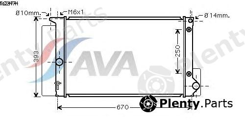  AVA QUALITY COOLING part TO2474 Radiator, engine cooling