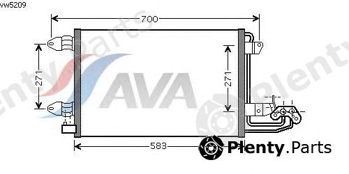  AVA QUALITY COOLING part VW5209 Condenser, air conditioning