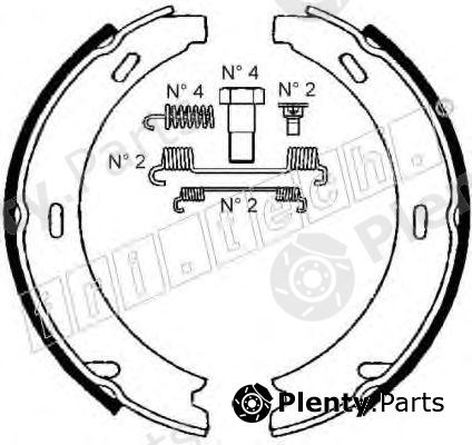  fri.tech. part 1052.121K (1052121K) Brake Shoe Set, parking brake