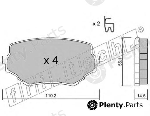  fri.tech. part 258.0 (2580) Brake Pad Set, disc brake