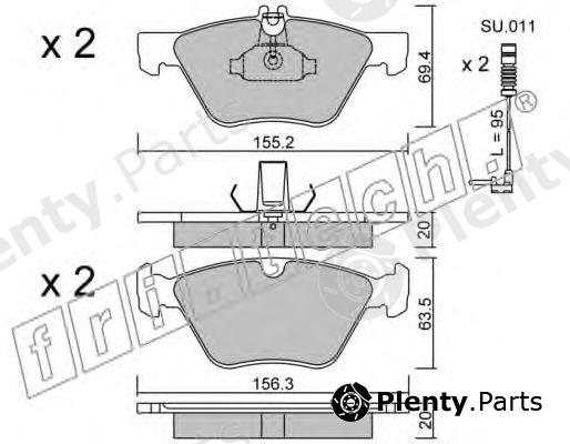  fri.tech. part 261.0W (2610W) Brake Pad Set, disc brake