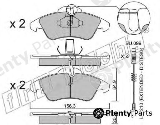  fri.tech. part 265.0W (2650W) Brake Pad Set, disc brake