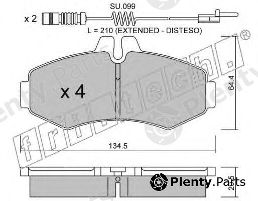  fri.tech. part 589.0W (5890W) Brake Pad Set, disc brake