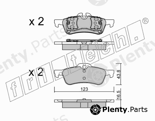  fri.tech. part 572.0 (5720) Brake Pad Set, disc brake
