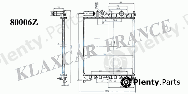  KLAXCAR FRANCE part 80006z (80006Z) Radiator, engine cooling