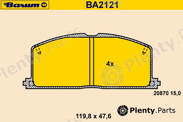  BARUM part BA2121 Brake Pad Set, disc brake