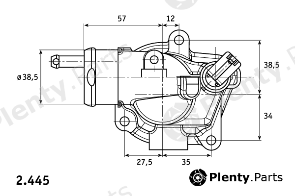  BEHR THERMOT-TRONIK part 2.445.92.355 (244592355) Thermostat, coolant